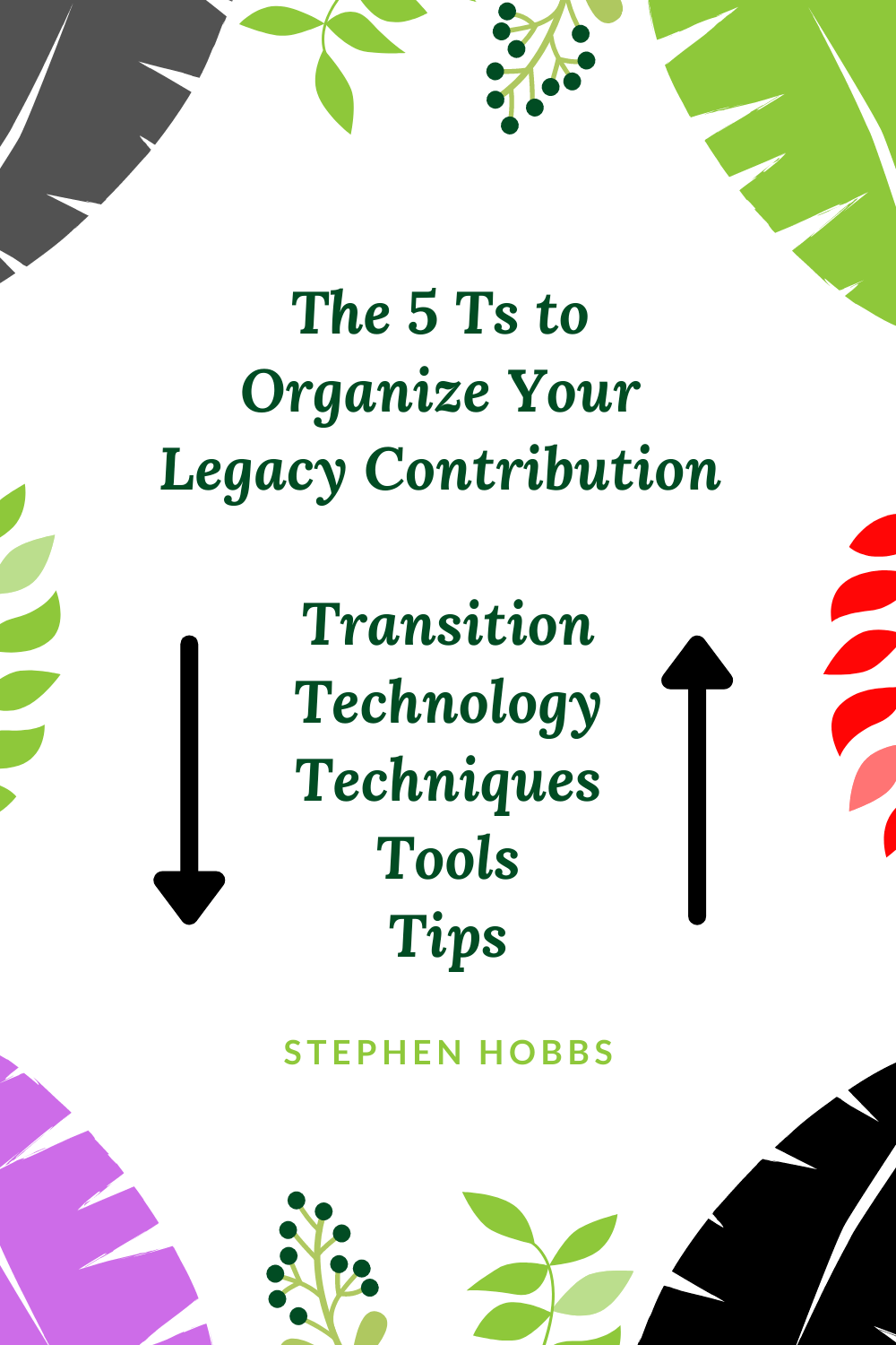 5 Ts Organize Legacy Contribution