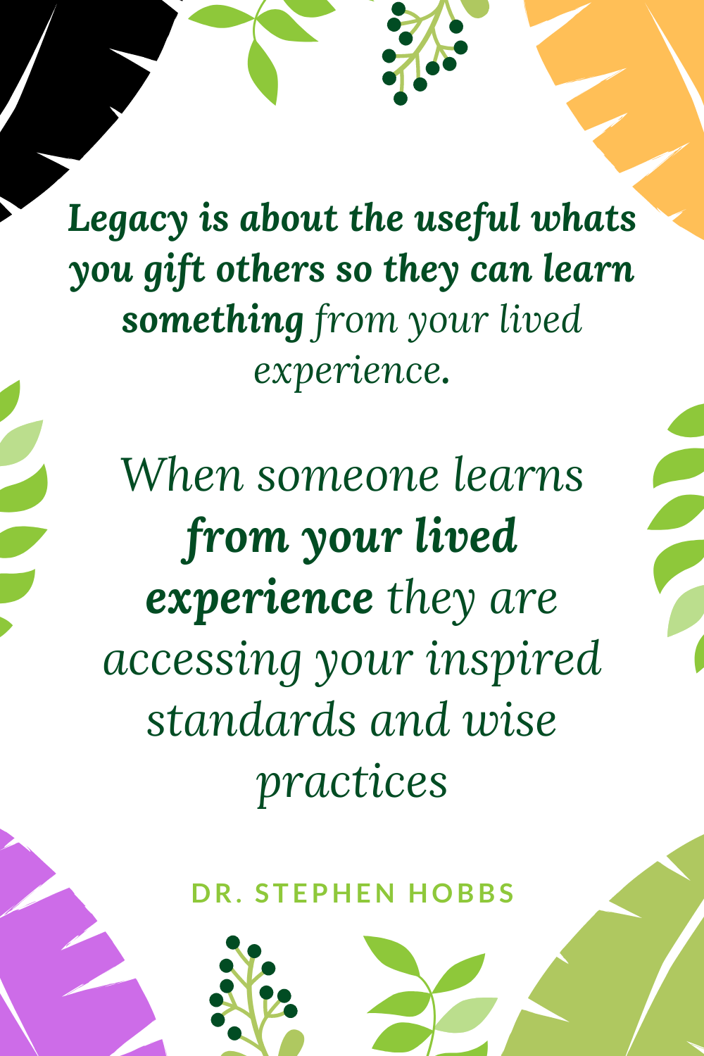 Legacy Project Lived Experience 