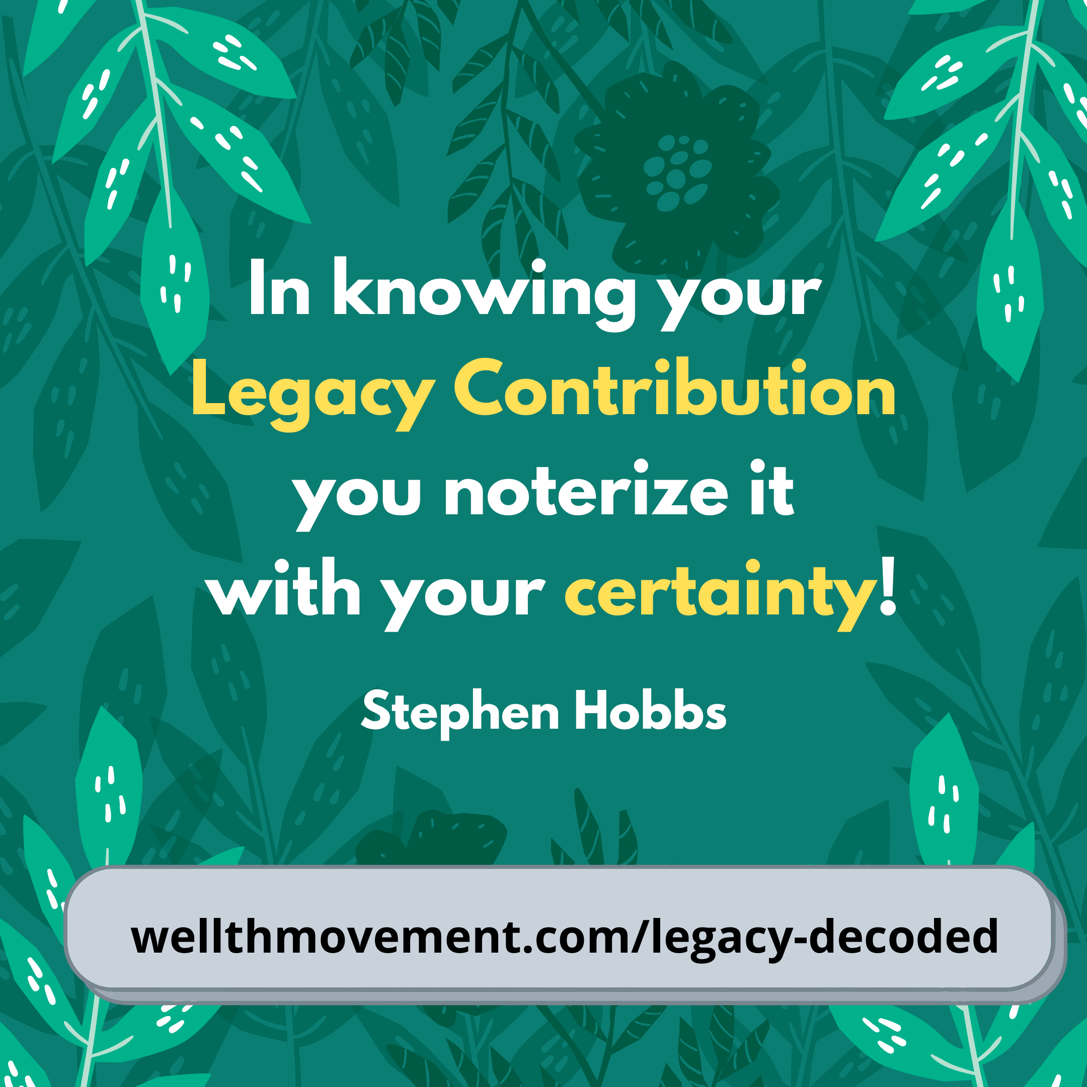 Legacy Project Contribution Certainty