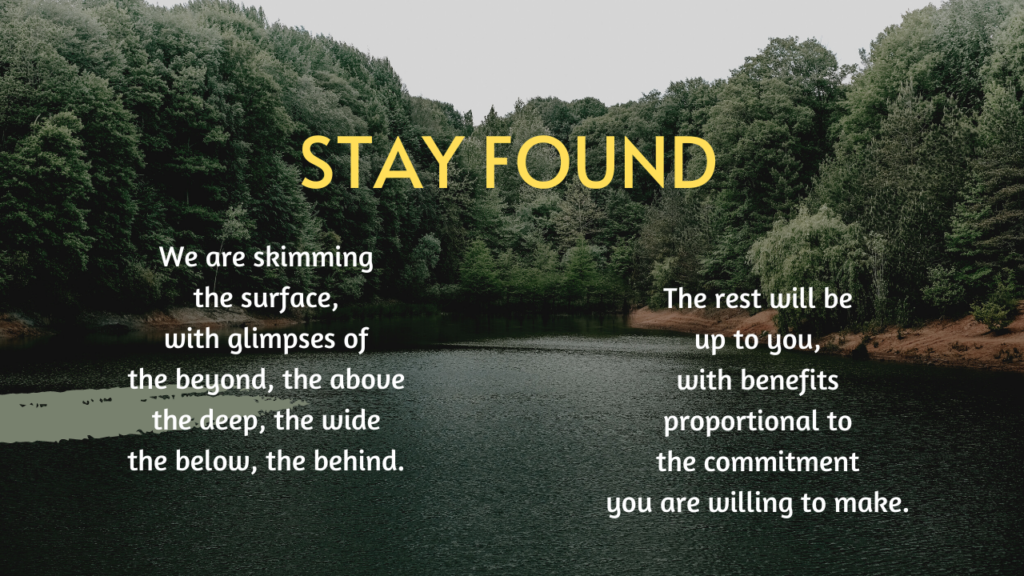Stay Found poetry