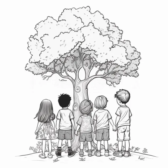 5 children tree 2