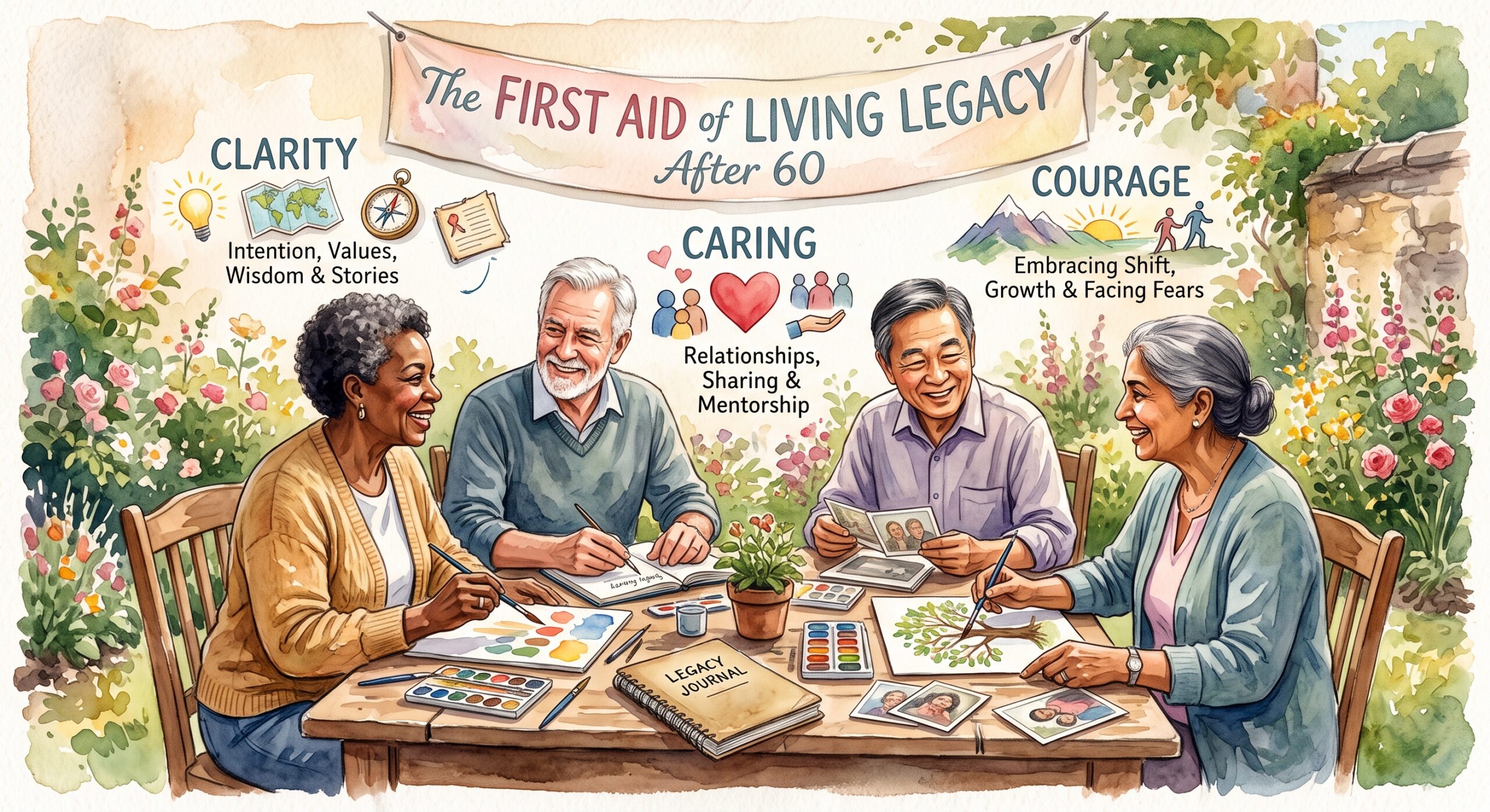 The First Aid of Living Legacy After 60 with Clarity, Caring, and Courage